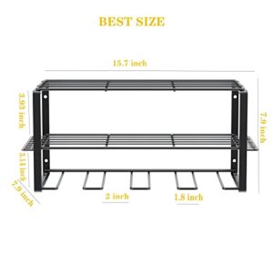 LFGKeng Floating Tool Shelf Organizer, 3 Layer Heavy Duty Power Tool Storage Rack, Detachable Design, Garage Tool Storage Organizer Holder for Handheld and Power Tools, Perfect for Fathers Day