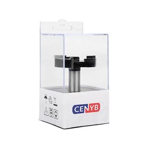 CENYB CNC Spoilboard Surfacing Router Bits,4 Teeth 1/4 inch Shank 2 inch Cutting Dia with Router Collet for Woodworking Tools