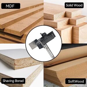 CENYB CNC Spoilboard Surfacing Router Bits,4 Teeth 1/4 inch Shank 2 inch Cutting Dia with Router Collet for Woodworking Tools