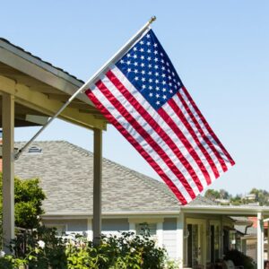 American Flags for Outside 3x5 USA Flag Made in USA Embroidered Stars Heavy Duty US Flag Banner for High Winds Sewn Stripes Oxford Cloth Header with 4 Rows Stitched Edge