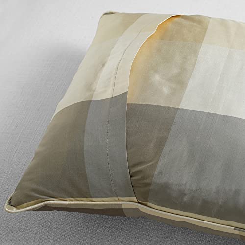 HPD Half Price Drapes Cushion Cover 18 x 18 Sheffield Silk Plaid - DS-SLK33-CC18PR - Pair, Sheffield