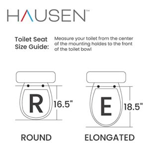 Hausen Non-Electric Bidet Toilet Seat, Round, White