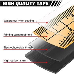 WISEUP Magnetic Tape Measure 25 Ft with Fractions 1/8 and Metric,Easy to Read,Measuring Tape with Belt Clip for Surveyors,Engineers,Household,Carpentry,Construction