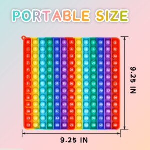 Multiplication Game - Big Multiplication Chart Math Fidget Toys - Learning Games Math Toys-Multiplication Pop w It 12x12 Math Manipulatives- Multiplication Machine Times Table