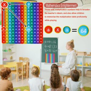 Multiplication Game - Big Multiplication Chart Math Fidget Toys - Learning Games Math Toys-Multiplication Pop w It 12x12 Math Manipulatives- Multiplication Machine Times Table