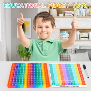 Multiplication Game - Big Multiplication Chart Math Fidget Toys - Learning Games Math Toys-Multiplication Pop w It 12x12 Math Manipulatives- Multiplication Machine Times Table