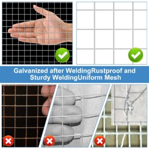 Land Guard 19 Gauge Hardware Cloth, 1/2 inch Chicken Wire Fence, Galvanized Welded Cage Wire Mesh Roll Supports Poultry Netting Cage Fence…