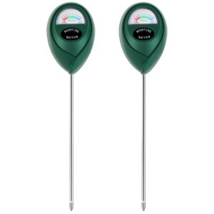 thlevel plant moisture meter, plant water meter, soil moisture meter for house plants for garden, lawn, farm, indoor & outdoor use, no batteries required (2 packs green)
