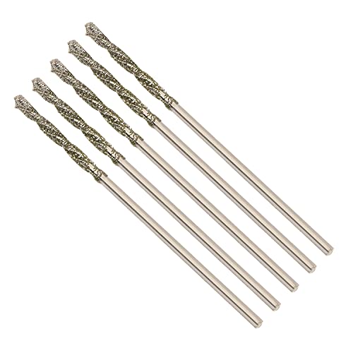 Bettomshin 1.2mm Diamond Twist Drill Bits High Speed Steel HSS for Glass Sea Shells Stone Tiles 10Pcs