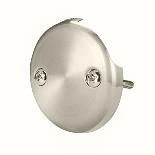 Universal Bathtub Drain Two Hole Overflow Faceplate with SS304 Screws Bathtub Overflow (Brushed Nickel)