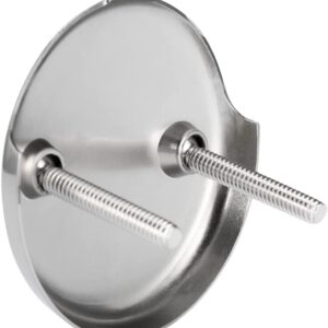 Universal Bathtub Drain Two Hole Overflow Faceplate with SS304 Screws Bathtub Overflow (Brushed Nickel)