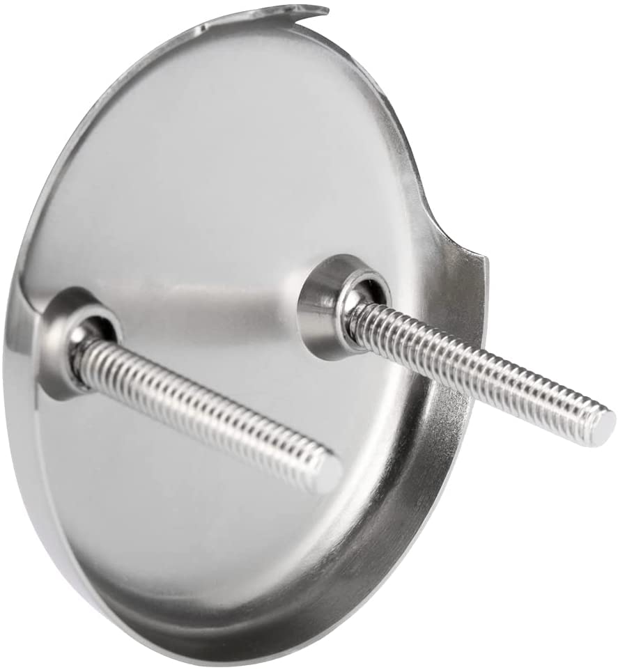 Universal Bathtub Drain Two Hole Overflow Faceplate with SS304 Screws Bathtub Overflow (Brushed Nickel)