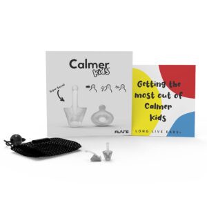 Flare Calmer Kids – Ear Plugs Alternative – Reduce Annoying Noises Without Blocking Sound – Soft Reusable Silicone – Translucent