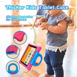 G-TiDE Kids Tablet, 8 inch Tablet for Kids, 5100mAh Big Battery, 2GB+32GB Learning Tablets, 5MP Dual Camera, Fun Kids App - KLAP, Parental Controls, Screen Protector, Toddler Tablets Case, Pink