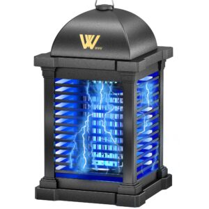 wvv bug zapper outdoor, 1700v electric mosquito zappers killer, waterproof insect fly trap,electronic light bulb lamp for outdoor and indoor