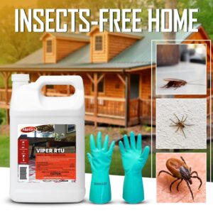 Martins Viper RTU Insecticide Indoor Outdoor Powerful Bug Repellent pest Control Home Defense Insecticide Insect Control Solutions Available with Premium Quality Centaurus AZ Gloves 1 Gal