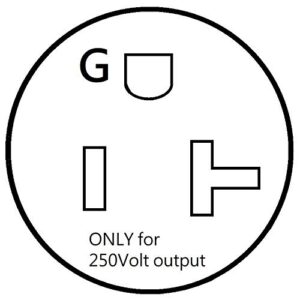 Parkworld 61209Y Adapter Cord NEMA 14-30P to 5-20R (T-Blade Also to 5-15R), 20amp 1.5 Feet (Output 250V for EV)