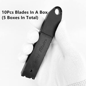 Umaki 18mm Black Coating Snap Off Box Cutter Blades, 0.5mm Thick Utility Knife Blades Replacement, Carbon Steel Knife Blades For Home Office Arts Craft Vinyl Graphics Wallpaper