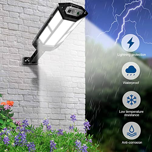Outerman LED Solar Street Lights, 2 Pack Motion Sensor Security Wall Light, 84 LED Outdoor Solar Lighting with 3 Modes for Garden, Street, Deck, Fence, Patio, Path