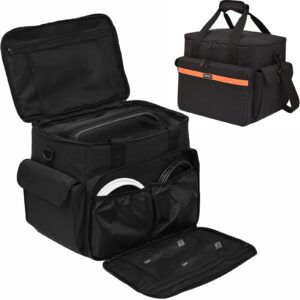 carrying case compatible with jackery explorer 500/ecoflow river/river pro/bluetti eb3a/grecell t500 portable power station,waterproof travel storage bag for charging cable and accessories(bag only)