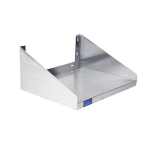 amgood 24" long x 24" deep stainless steel wall shelf with side guards