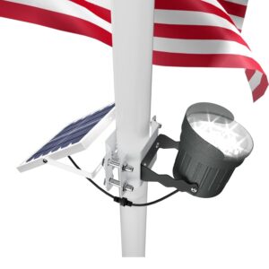 ofuray solar flag pole light outdoor, brightest flag pole light solar powered, american flag coverage led solar flag pole lights outdoor dusk to dawn fit 1.5''-4'' flagpole for house inground