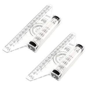 2 pcs plastic measuring rolling ruler, 6 inch drawing roller ruler parallel glider rolling ruler drawing design ruler for measuring, drafting