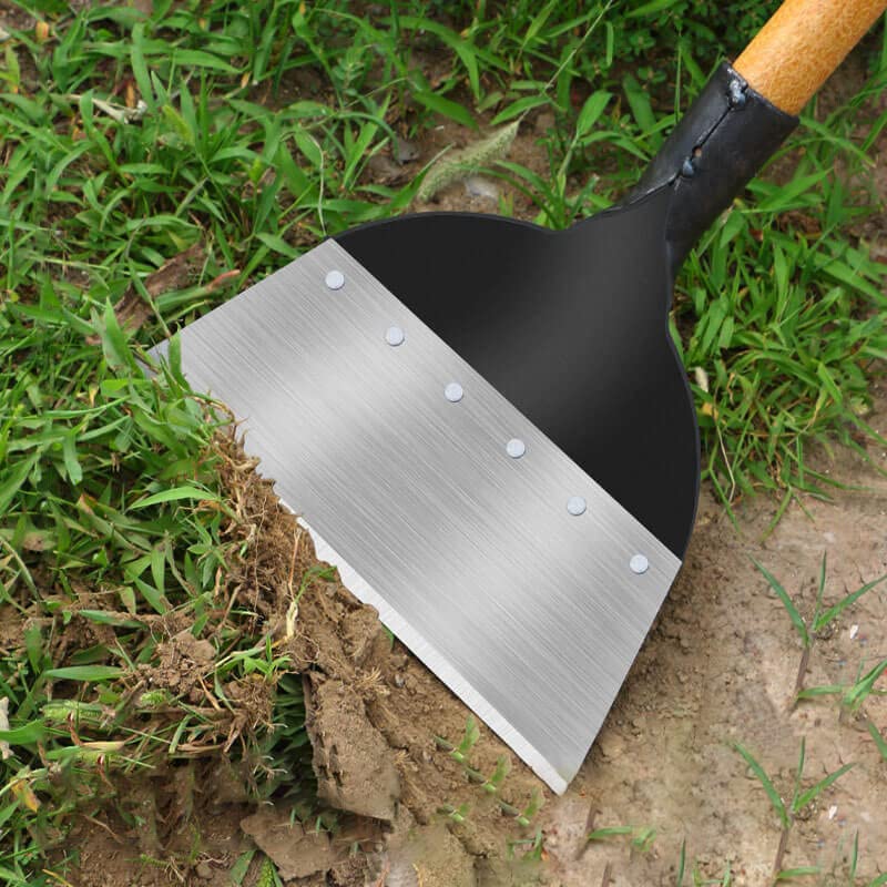 OUHO Multi-Functional Outdoor Garden Cleaning Shovel Steel Flat Shovel ice Shovel Weeding Planting Farm Weeding