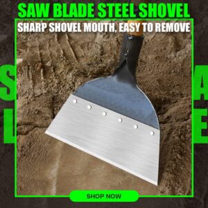 OUHO Multi-Functional Outdoor Garden Cleaning Shovel Steel Flat Shovel ice Shovel Weeding Planting Farm Weeding