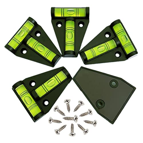 YMGBHNKJLS 5Pcs Magnetic Bubble Level T Type Levels with Screws Magnetism/Screw Mounted Dual-use Bubble Spirit Levels