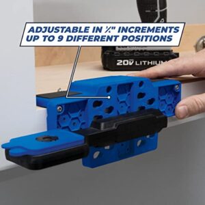 Kreg KHI-CDIJ Cabinet Door Mounting Jig - for Frameless or Face-Frame Cabinets - Easily Adjustable Cabinet Jig - for Attaching Hinges for Cabinet Doors