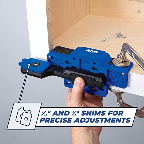 Kreg KHI-CDIJ Cabinet Door Mounting Jig - for Frameless or Face-Frame Cabinets - Easily Adjustable Cabinet Jig - for Attaching Hinges for Cabinet Doors