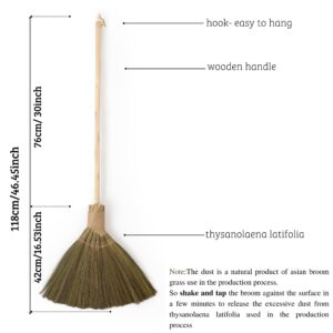 TTS For Home Handmade Whisk Sweeping Broom - Vietnamese Straw Soft Broom - Broom Decorative