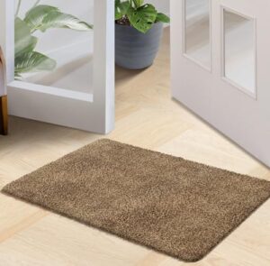 rugmast indoor door mat for entryway, 20" x 30" washable, non slip super absorbent microfiber rugs for entryway, low profile