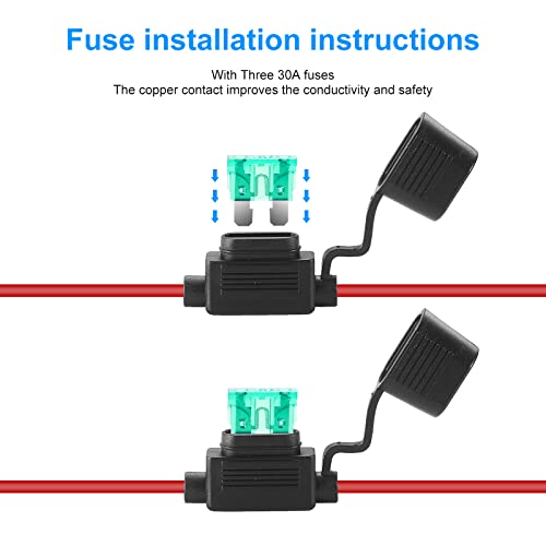 Power Wheels Adapter, Battery Adapter Conversion Kit for Dewalt 20V and Milwaukee M18, with Switch and 3 Pcs Fuse, with 12 Gauge Wire, Good Power Convertor for DIY Your Projects ZSOUUI