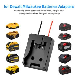 Power Wheels Adapter, Battery Adapter Conversion Kit for Dewalt 20V and Milwaukee M18, with Switch and 3 Pcs Fuse, with 12 Gauge Wire, Good Power Convertor for DIY Your Projects ZSOUUI