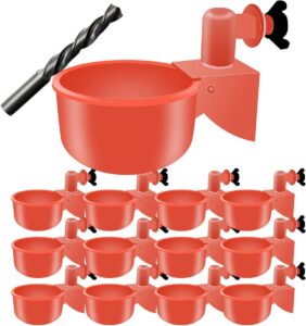 12 pcs chicken waterer,chicken water cups,chicken feeder, no waste automatic chicken waterer, keep it clean poultry watering cups,free from pollution chicken water cup