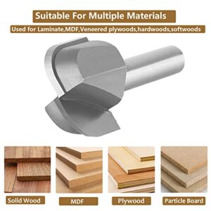 SpeTool 1/4" Shank Bowl & Tray Router Bit 3/4 Cutting Diameter Double Flute Woodworking Milling Cutter Tool