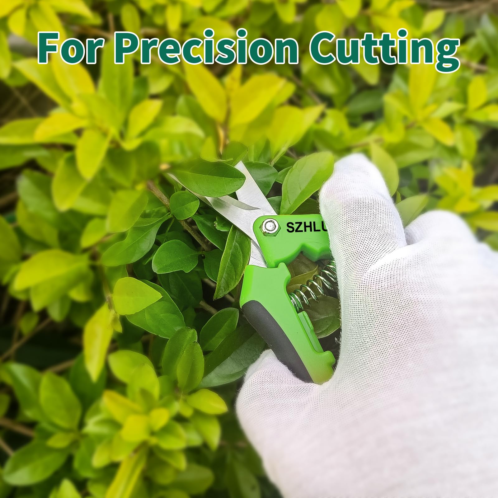 SZHLUX 1-Pack Pruning Shears, 6.5'' Gardening Hand Pruner, Professional Pruning Scissors with Straight Stainless Steel Precision Blades