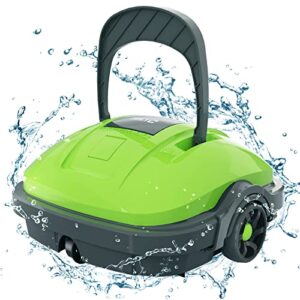 wybot cordless robotic pool cleaner, automatic pool vacuum, powerful suction, dual-motor, ideal for above/in ground flat pool up to 525 sq.ft -osprey200 (green)
