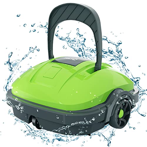 WYBOT Cordless Robotic Pool Cleaner, Automatic Pool Vacuum, Powerful Suction, Dual-Motor, Ideal for Above/In Ground Flat Pool Up to 525 Sq.Ft -Osprey200 (Green)