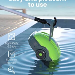 WYBOT Cordless Robotic Pool Cleaner, Automatic Pool Vacuum, Powerful Suction, Dual-Motor, Ideal for Above/In Ground Flat Pool Up to 525 Sq.Ft -Osprey200 (Green)