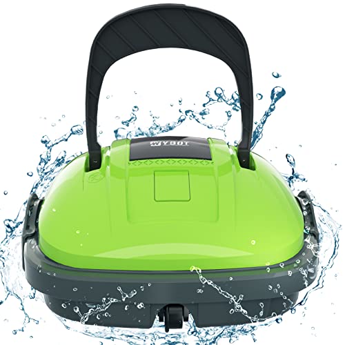 WYBOT Cordless Robotic Pool Cleaner, Automatic Pool Vacuum, Powerful Suction, Dual-Motor, Ideal for Above/In Ground Flat Pool Up to 525 Sq.Ft -Osprey200 (Green)