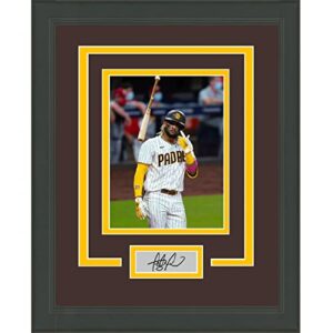 framed fernando tatis jr. facsimile laser engraved signature auto san diego padres 14x17 baseball photo