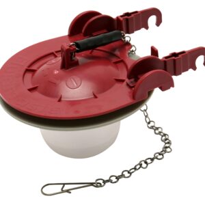 Fluidmaster 513A-016-P4 Adjustable Water Saving 3-Inch Toilet Flapper, Red