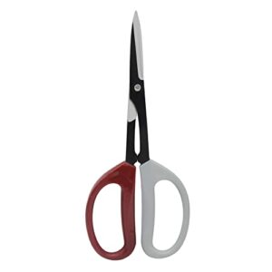 8" bonsai cutter pruning shear tool used for gardening, arranging flowers, trimming plants, branches, stainless steel red white handles