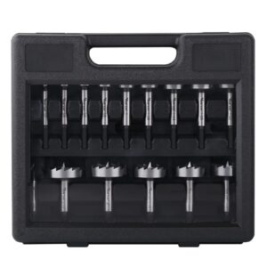 vearter forstner bit set, 1/4-2-1/8inch 16pcs with 3/8 hex shank,multi sided shank wood drill bit hole saw kit