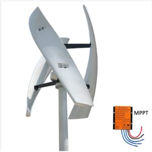 12000W No Noise Vertical Axis Wind Turbine Generator,220V 12V 24V 48V Magnetic Levitation Wind Turbine with MPPT Controller for Home Street Lighting(White),12v