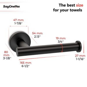 Toilet Paper Holder - 2nd (Matte Black - 1 Pack, Broom Holder)