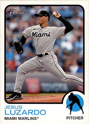 2022 Topps Heritage #85 Jesus Luzardo Miami Marlins NM-MT MLB Baseball